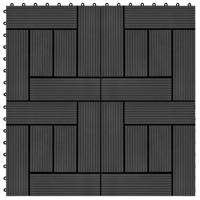 Terrastegels 30x30 cm 1 m HKC zwart 11 st - thumbnail