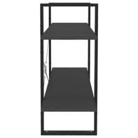 Boekenkast met 2 schappen 100x30x70 cm spaanplaat grijs - thumbnail