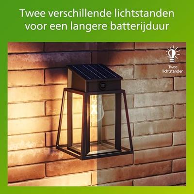 Philips LED Lysin 929004632801 Wandlamp op zonne-energie met bewegingsmelder LED 3.2 W Zwart Philips LED Lysin 929004632801 Wandlamp op zonne-energie met bewegingsmelder LED 3.2 W Zwart