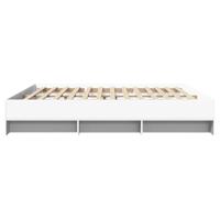 Bedframe massief hout wit 200x200 cm - thumbnail