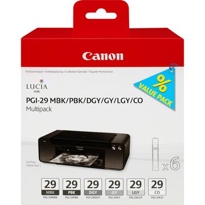 Canon PGI-29 MBK/PBK/DGY/GY/LGY/CO Multi