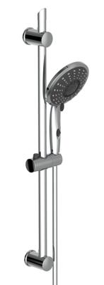 FLORENZ doucheset, 5 functies, stang 70 cm, chroom antikalk nozzles 5 functies en knop voor waterstop functie douchekop: Ø ca. 15 cm metalen douchestang, lengte: ca. 70 cm wandbevestiging in