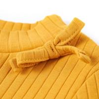 Kindershirt met lange mouwen 128 okerkleurig - thumbnail