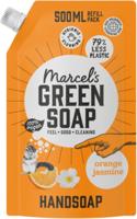 Marcel's Green Soap Handzeep sinaasappel & jasmijn navul 500 Milliliter - thumbnail