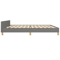 Bedframe zonder matras stof donkergrijs 200x200 cm - thumbnail