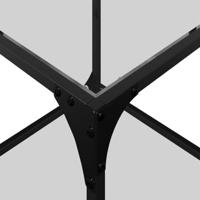 Salontafels 2 st met transparant glazen blad 40x40x40 cm staal - thumbnail