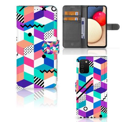 Samsung Galaxy A03s | Book Case | Blokken Kleurrijk