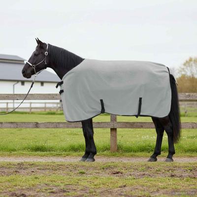 VidaXL Paardendeken volledig lichtgrijs en roze polyester