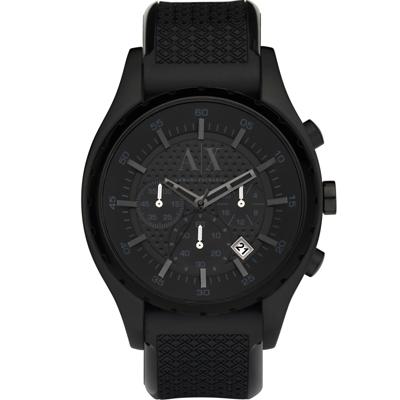 Horlogeband Armani Exchange AX1139 Silicoon Zwart 22mm Horlogeband Armani Exchange AX1139 Silicoon Zwart 22mm