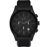 Horlogeband Armani Exchange AX1139 Silicoon Zwart 22mm - thumbnail