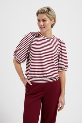 Lady Day Amie L24.580.3032 T-shirt Korte Mouw Burgundy/simple While