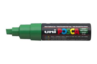 Paintmarker Uni POSCA PC8K breed schuin donkergroen Paintmarker Uni POSCA PC8K breed schuin donkergroen