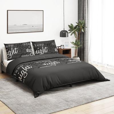 VidaXL Dekbedovertrekset 200x200 cm katoen zwart VidaXL Dekbedovertrekset 200x200 cm katoen zwart