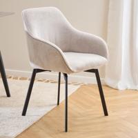 Bendt Draaibare Eetkamerstoel 'Aisling' Chenille, kleur Beige - thumbnail