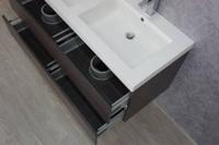 Vision onderkast met 4 laden 2 uitsparingen 120 x 46 cm houtnerf grijs - thumbnail