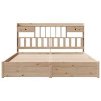 Bed met boekenkast zonder matras massief grenenhout 180x200 cm - thumbnail