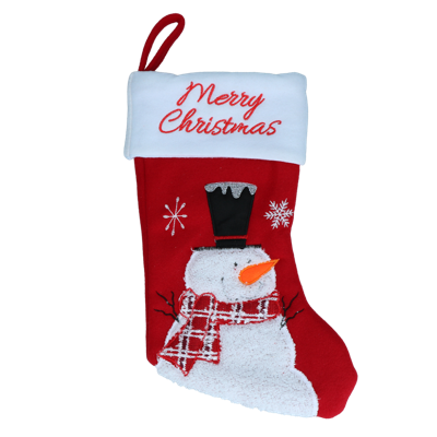 Kerstsokken Christmas Stocking Wooly Snowman