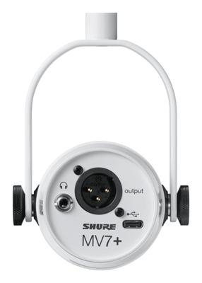 Shure MV7+-W - lessenaar/zangmicrofoon met XLR/USB-C connector, wit