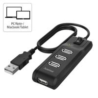 Hama usb-hub 4-poorts usb 2.0 480 mbit/s aan/uit-schakelaar - thumbnail