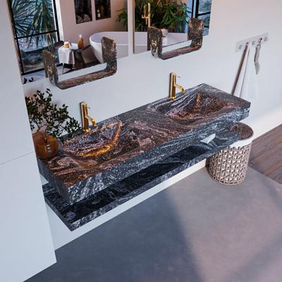 MONDIAZ ALAN-DLUX 150cm planchet Lava. Vrijhangende wastafel CLOUD dubbel 2 kraangaten, kleur Lava. MONDIAZ ALAN-DLUX 150cm planchet Lava. Vrijhangende wastafel CLOUD dubbel 2 kraangaten, kleur Lava.