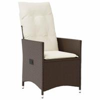 9-delige Tuinset met kussens poly rattan bruin - thumbnail