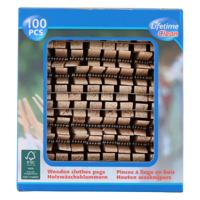 Houten Wasknijpers, 100st. - thumbnail