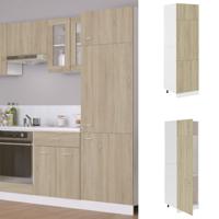 Koelkastkast 60x57x207 cm bewerkt hout sonoma eikenkleurig - thumbnail