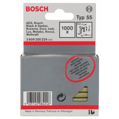 Bosch Accessories 2609200224 Nieten met smalle rug Type 55 1000 stuk(s) Afm. (l x b) 30 mm x 6 mm