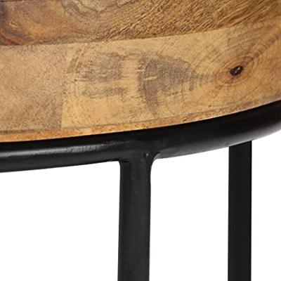 VidaXL Salontafel 50x40 cm massief mangohout en staal