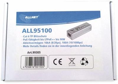 Allnet ALL95100 LAN overspanningsbeveiliging 10/100/1000 1 stuk(s)