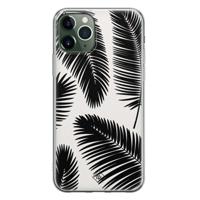 iPhone 11 Pro Max siliconen telefoonhoesje - Palm leaves silhouette - thumbnail