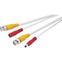 Monacor VSC-100/WS CCTV, Stroom, Video Verlengkabel [1x - 1x DC laagspanningsstekker 5,5 x 2,1 mm] 10.00 m Wit - thumbnail