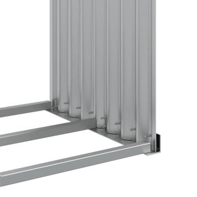 Haardhoutopslag 120x45x140 cm gegalvaniseerd staal antraciet - thumbnail