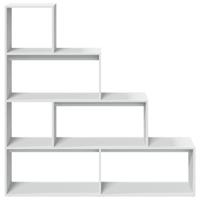 Kamerscherm / boekenkast 4-laags 143,5x29x143,5 cm hout wit - thumbnail