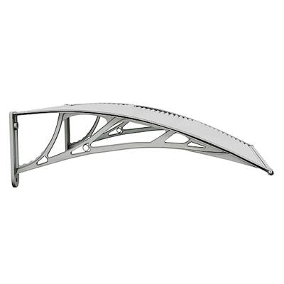 Deurluifel 80x80 cm polycarbonaat grijs en transparant