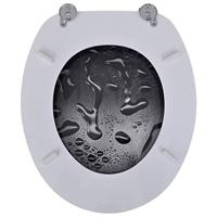 VidaXL Toiletbril van mdf met waterdruppel dessin - thumbnail