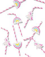 HEMA Papieren rietjes regenboog - 10 stuks - thumbnail
