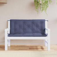 VidaXL Tuinbankkussens 2 st 120x50x7 cm oxford stof marineblauw - thumbnail