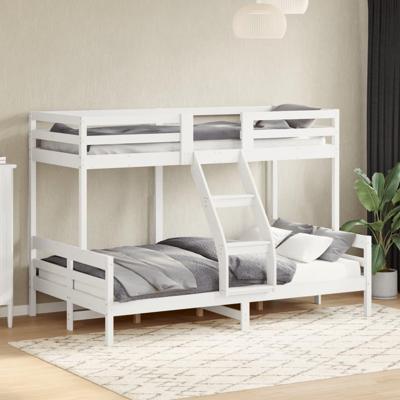 Stapelbed massief grenenhout wit 90x200/120x200 cm
