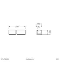 EVN APFLAT6AM200 EVN Lichttechnik Aluminium (l x b) 2000 mm x 7.80 mm 1 stuk(s) - thumbnail