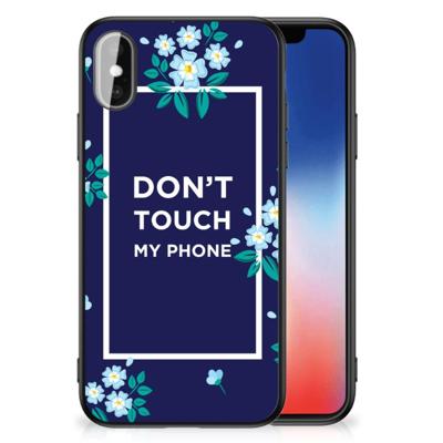 iPhone X | Xs | Telefoon Hoesje | Flowers Blue DTMP