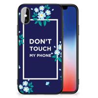 iPhone X | Xs | Telefoon Hoesje | Flowers Blue DTMP - thumbnail