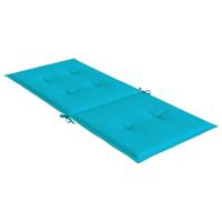 VidaXL Stoelkussens 2 st hoge rug stof turquoise - thumbnail
