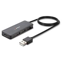 LINDY 42986 42986 USB-hub 4 poorten USB-A USB 2.0 480 MBit/s Zwart - thumbnail