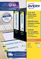 Avery-Zweckform Ordneretiketten L4761-25 61 x 192 mm Papier Wit Permanent hechtend 120 stuk(s) - thumbnail
