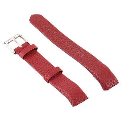 By Qubix - Lederen bandje Compatible met Fitbit Alta - Donkerrood - Compatible fitbit bandje