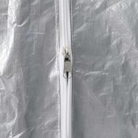 VidaXL Haardhoutrek met regenhoes 200x25x150 cm gegalvaniseerd staal - thumbnail