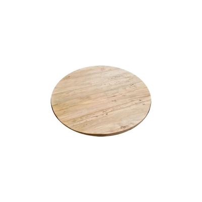 Salon tafelblad rond, diameter 40 cm en dikte 4 cm massief duurzaam elmwood