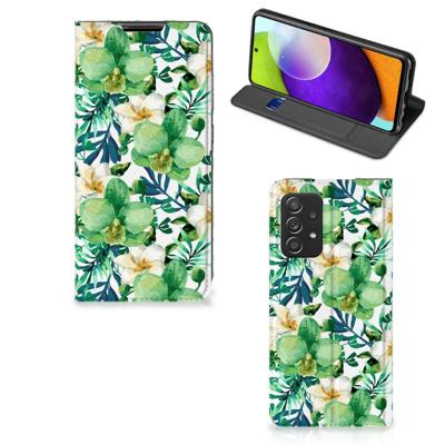 Samsung Galaxy A52 Smart Cover Orchidee Groen Samsung Galaxy A52 Smart Cover Orchidee Groen