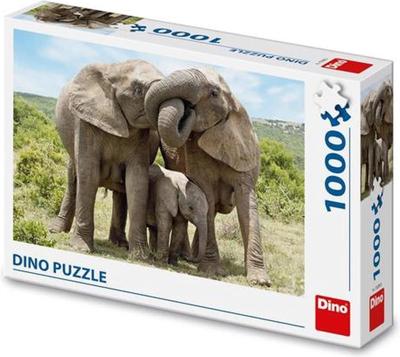 DinoToys Dino puzzel - familie olifanten - 1000 stukjes
